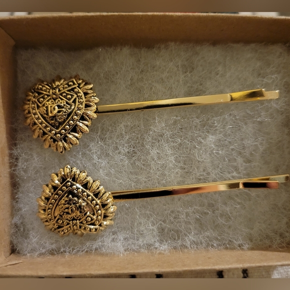 Dolce&Gabbana hairpins Devotion line with applied heart bc 2 - Picture 2 of 4